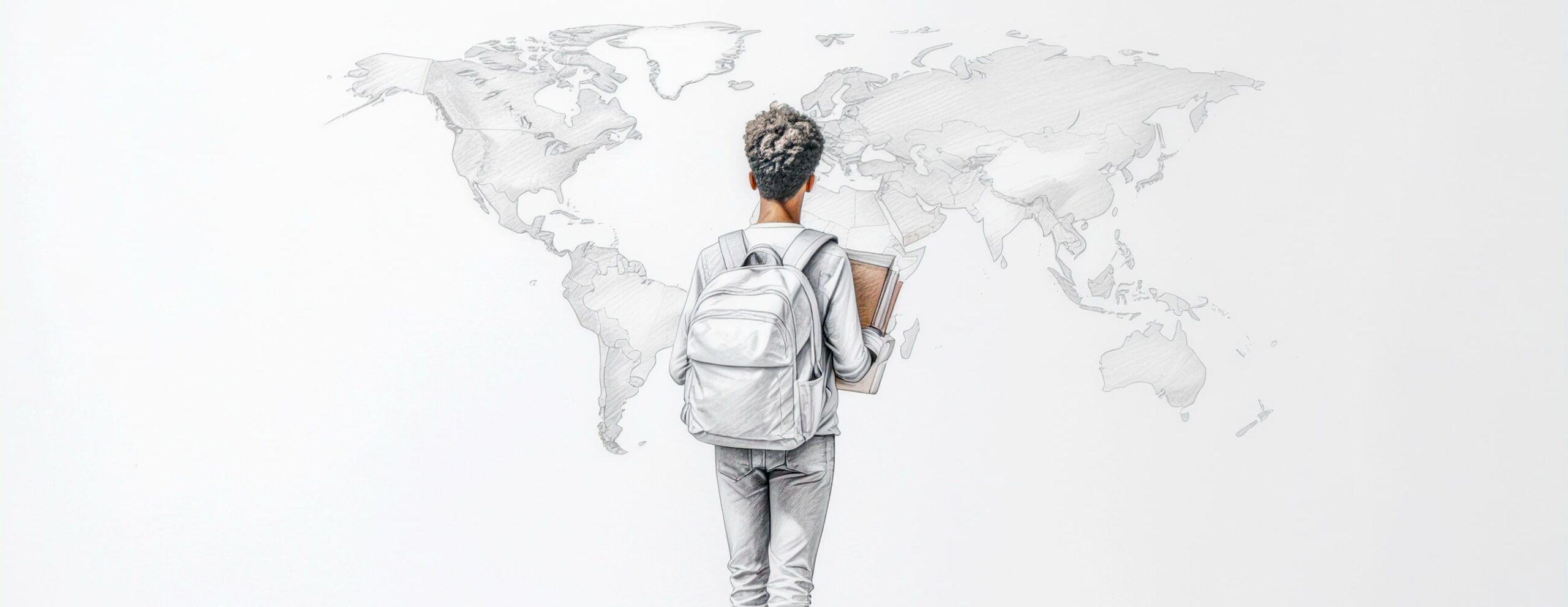 hombre estudiantes sosteniendo un libro mientras mira el mundo